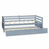 Twin/Twin Dorm Style Trundle Daybed Platform Bed Frame