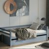 Twin/Twin Dorm Style Trundle Daybed Platform Bed Frame