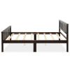 Modern Espresso Solid Pine Wooden Platform Bed Frame - Full Size