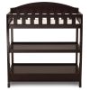 Modern Wooden Baby Changing Table with Safety Rail Pad and Strap
