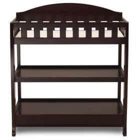 Modern Wooden Baby Changing Table with Safety Rail Pad and Strap