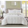 Off White 3 Piece Microfiber Reversible Comforter Set