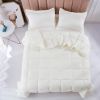 Off White 3 Piece Microfiber Reversible Comforter Set