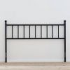 Traditional Farmhouse Headboard in Matte Black Metal Finish