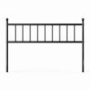 Traditional Farmhouse Headboard in Matte Black Metal Finish