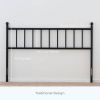 Traditional Farmhouse Headboard in Matte Black Metal Finish