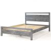 Rustic Grey FarmHouse Traditional Platform Bed