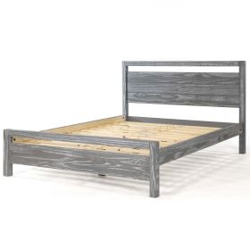 Rustic Grey FarmHouse Traditional Platform Bed