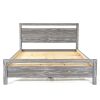 Rustic Grey FarmHouse Traditional Platform Bed