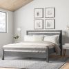 Rustic Grey FarmHouse Traditional Platform Bed
