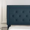 Adjustable Height Platform Bed Frame with Upholstered Headboard