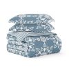 Floral Striped Reversible Comforter Set