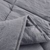 Grey 3 Piece Microfiber Reversible Comforter Set