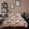 Birds Animals Floral Microfiber Reversible Quilt Set