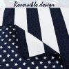 Reversible Stars Stripes 100-Percent Cotton Quilt Set