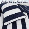 Reversible Stars Stripes 100-Percent Cotton Quilt Set