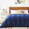 Grey/Navy All Seasons Reversible Polyester Down Alternative Comforter