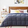 Grey/Navy All Seasons Reversible Polyester Down Alternative Comforter