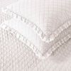 Farmhouse Microfiber Diamond Quilted Bedspread Set with Frayed Edges