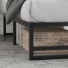 Metal Platform Bed Frame with Under-Bed Storage Space