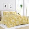 Reversible Daisy Medallion Stripped Comforter Set