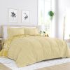 Reversible Daisy Medallion Stripped Comforter Set