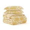 Reversible Daisy Medallion Stripped Comforter Set