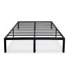 Modern Heavy Duty Black Metal Platform Bed Frame