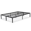 Modern Heavy Duty Black Metal Platform Bed Frame