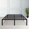 Modern Heavy Duty Black Metal Platform Bed Frame
