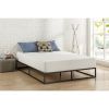 Modern 10-inch Low Profile Metal Platform Bed Frame with Wood Slats