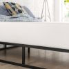 Modern 10-inch Low Profile Metal Platform Bed Frame with Wood Slats