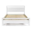 Rustic White FarmHouse Traditional Platform Bed