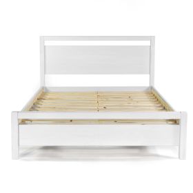 Rustic White FarmHouse Traditional Platform Bed