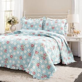 Vintage Ruffled Edge Light Quilt Set