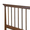 Hardwood Mid Century Platform Bed Frame with Headboard