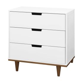 Modern Mid-Century Style 3-Drawer Dresser Chest