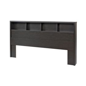 King size Bookcase Headboard in Washed Wood Finish