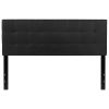 Modern Black Fabric Upholstered Panel Headboard