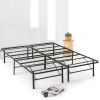 Folding Sturdy Metal Platform Bed Frame with Storage Space