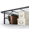 Folding Sturdy Metal Platform Bed Frame with Storage Space