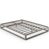 Modern Heavy Duty Low Profile Metal Platform Bed Frame