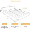 White Modern Faux Leather Upholstered Platform Bed Frame with Headboard