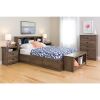 Freestanding Bookcase Headboard in Wood Finish