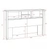 Freestanding Bookcase Headboard in Wood Finish
