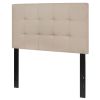 Modern Beige Taupe Fabric Upholstered Headboard