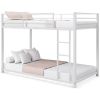 Twin over Twin Low Profile Modern Metal Bunk Bed Frame