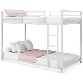 Twin over Twin Low Profile Modern Metal Bunk Bed Frame