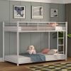 Twin over Twin Low Profile Modern Metal Bunk Bed Frame