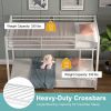 Twin over Twin Low Profile Modern Metal Bunk Bed Frame